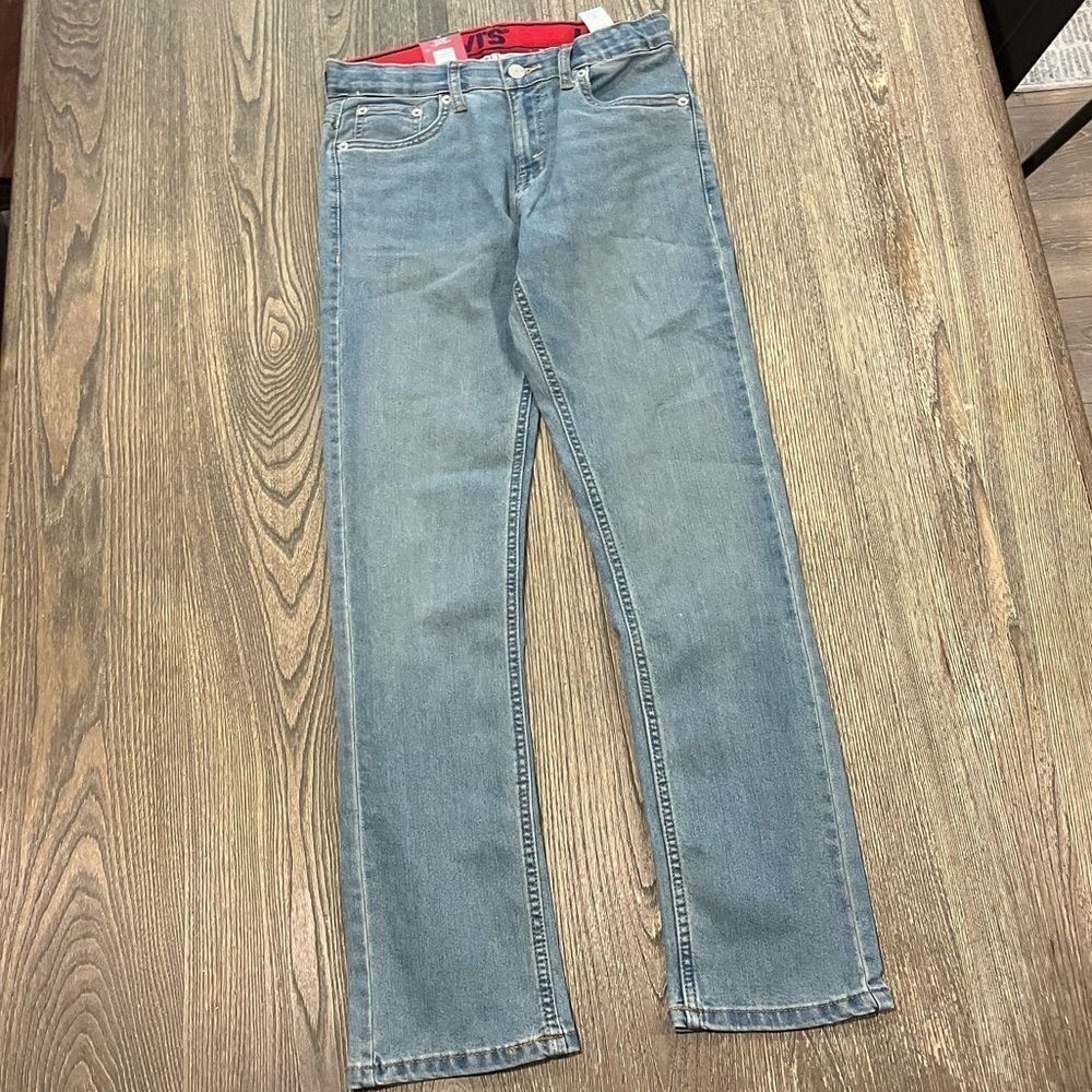 NWT Levi's Youth Boys 511 Slim Flex Stretch Jeans Mid Rise Medium Wash Size 14